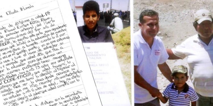 Hijo de pescadores de puerto Morro Sama, alumno de COAR Tacna,  agradece a Ollanta Humala